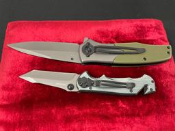 Pair of SOG Knives, Folding Pocket Knife Flash Tanto & FA02 Flash Tanto
