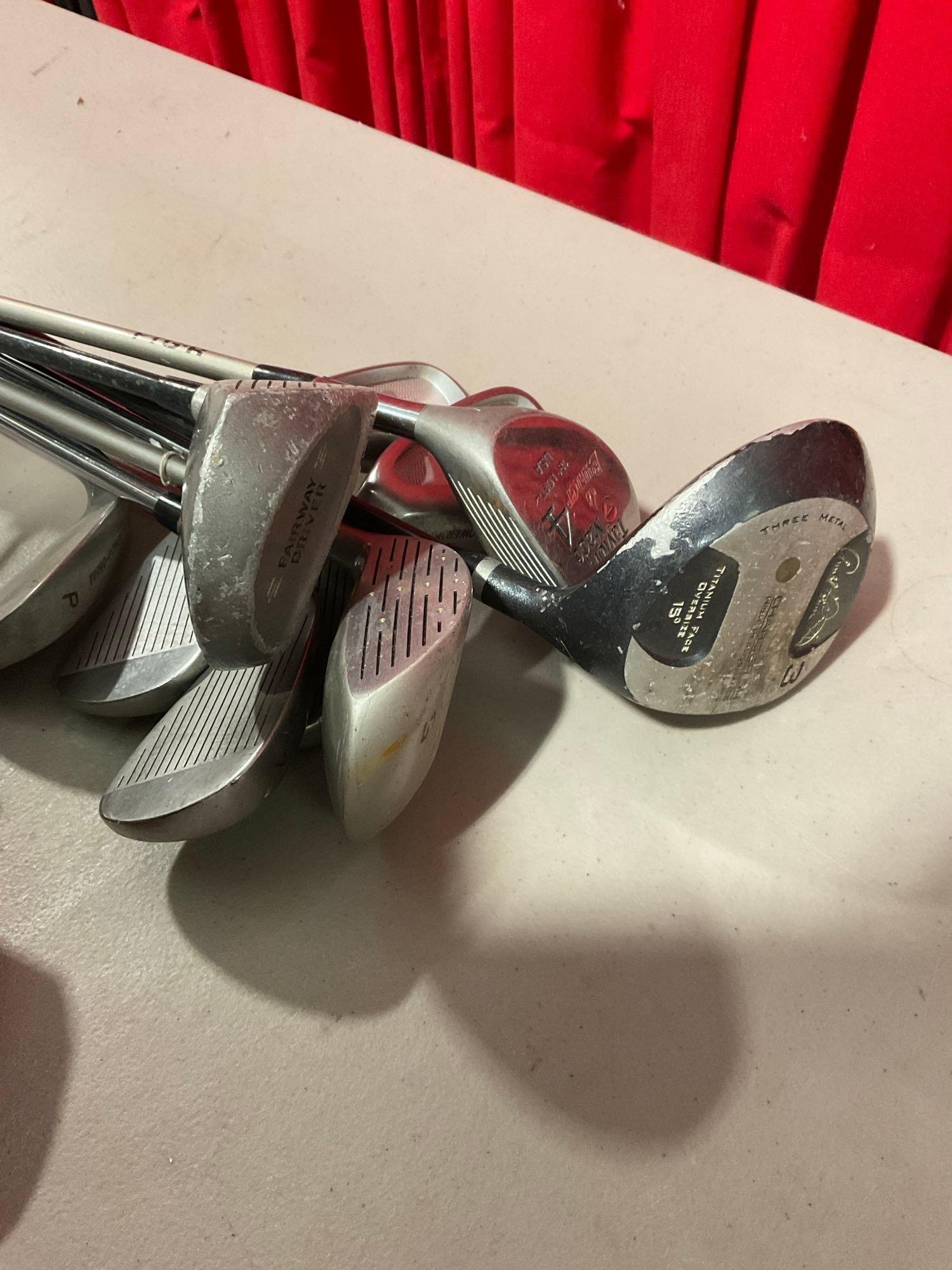 Adam's Golf Bag & Collection of 29 Assorted Clubs + Auction Information