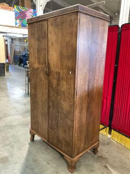 Antique 1920s English Lee, Longland & Co. Ltd. Compactom Wooden Gentleman's Wardrobe. See pics.