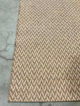 Brown Weave Area Rug - 6'9" x 5'2" - Good condition