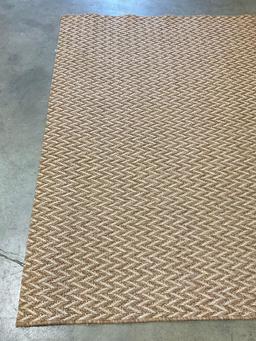 Brown Weave Area Rug - 6'9" x 5'2" - Good condition