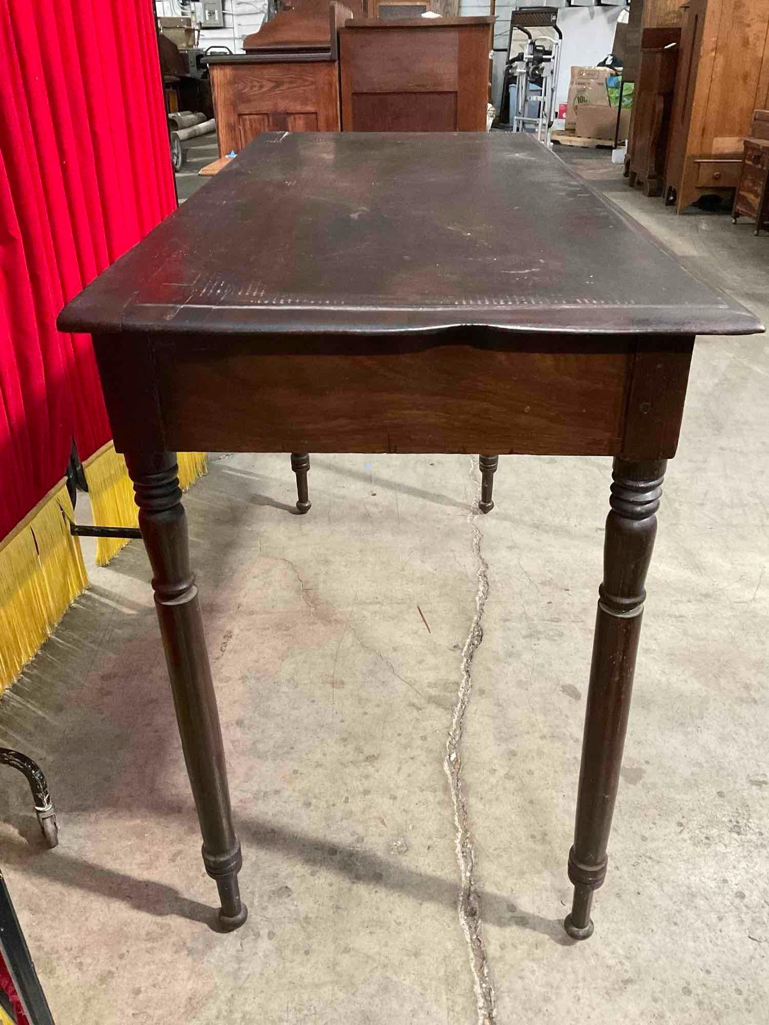 Antique Wooden Hallway Side Table w/ Drawer. Measures 52" x 36" See pics.