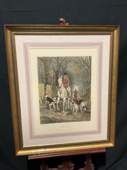 Framed Print titled Morning Going to Cover by E.A.S. Douglas 1877