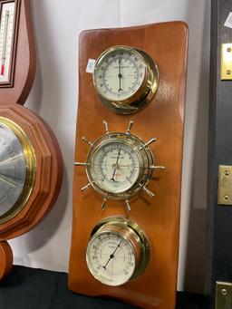 Springfield Thermometer Barometer, Sunbeam Weather Station, & West German Barometric Weather Stat...