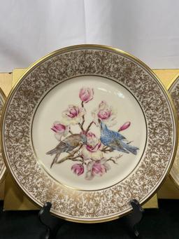 4x Lenox Porcelain Pieces, 3x 1970s Boehm Bird Plates & Vintage Fluted Vase Regal Collection