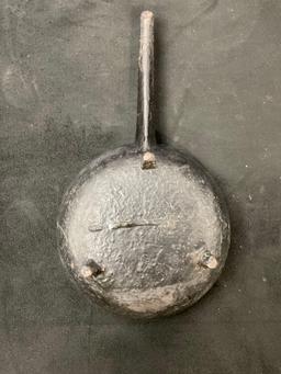 3 pcs Vintage Metal Kitchenware. Griswold Cast Iron Patty Bowl. Primitive Teapot & Pan. See pics.