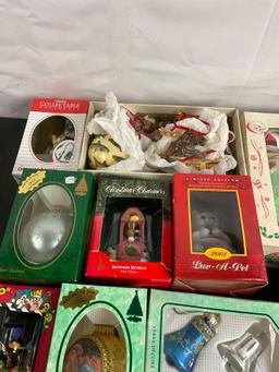 Assortment of Collectible Vintage Christmas Ornaments of Various Shapes, Sizes, & Styles