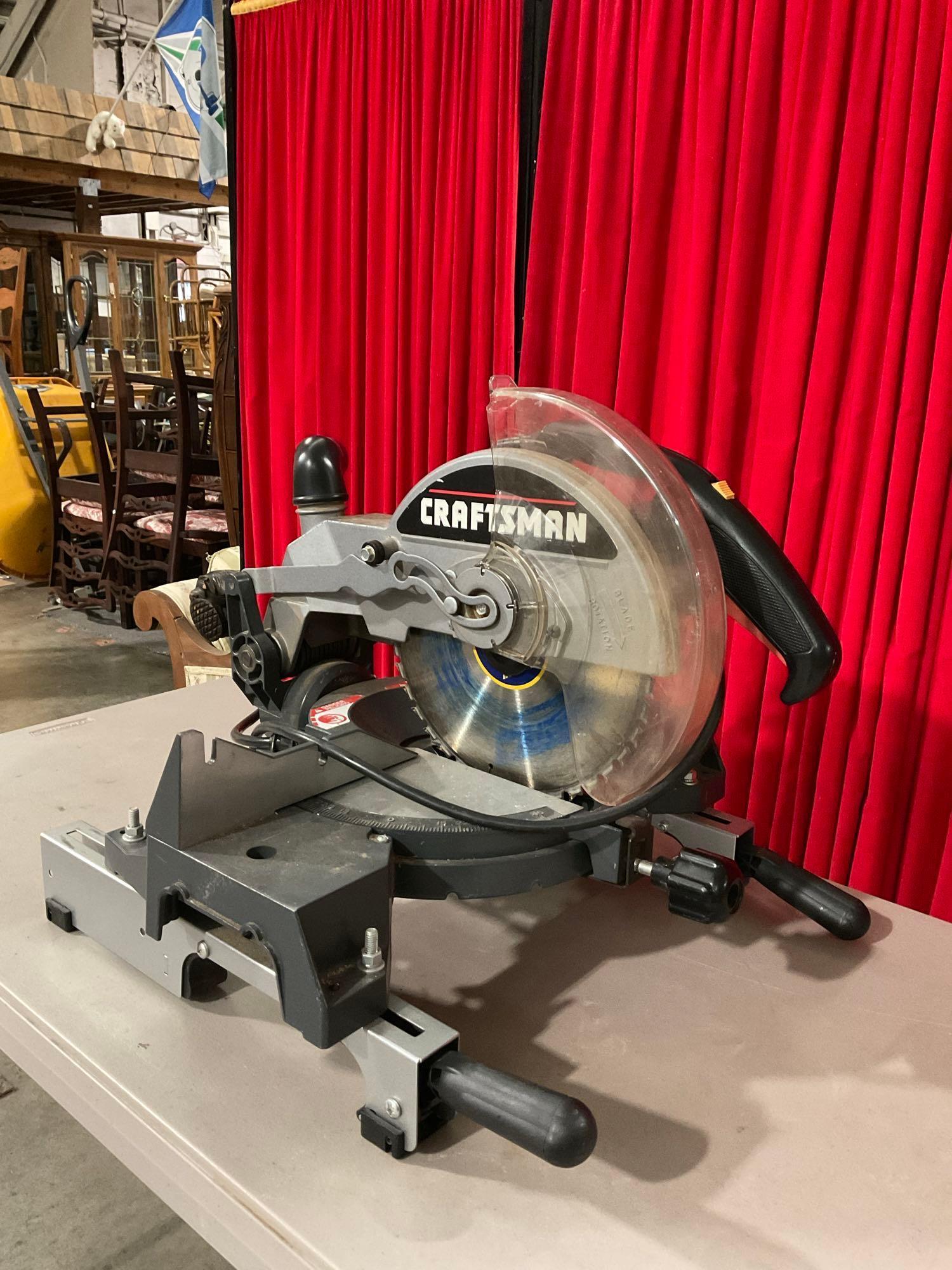 Craftsman 10" Circular Miter Saw Model No. 113.235221. Tested, Works. See pics.