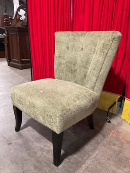 Modern Emerald Home Furnishings Sage Green Plush Parlor Chair. Measures 30" x 39" See pics.