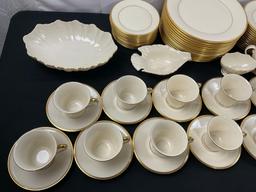 Large Lenox Eternal Pattern, 76 total pieces, plates, cups & saucers