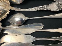 Assortment of Sterling Silver Flatware, Spoons & Butter Knives, 13 pieces