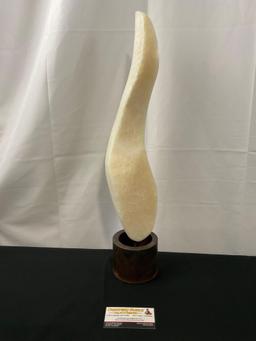 Light Figure Study 33 by Marv Poulson, One of a kind Original, Amber Calcite & Patinated Steel w/...