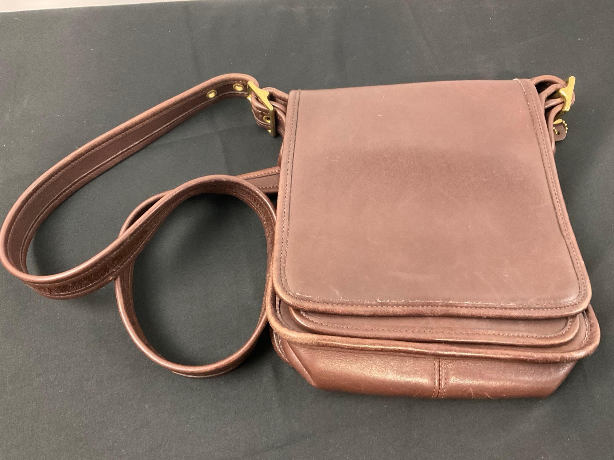 Coach Handbag No K9Z-9145, Espresso Brown in color w/ brass elements