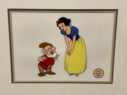 Framed Limited Edition Serigraph Cel from Original Disneys Snow White and Doc