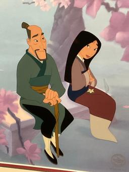 Framed Limited Edition Serigraph from Original Disneys Mulan Art, Beautiful Blossom