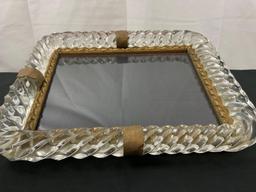 Unique Heavy Crystal Murano Twisted Rope Picture Frame