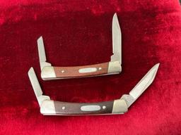 Pair of Buck 705 Amigo Pen Knives Rosewood Handle