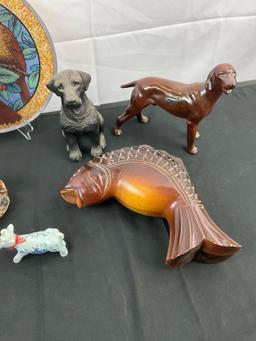 9 pcs Vintage Decorative Animal Figurine Assortment. Coopercraft Dog. Goebel Elephant. See pics.