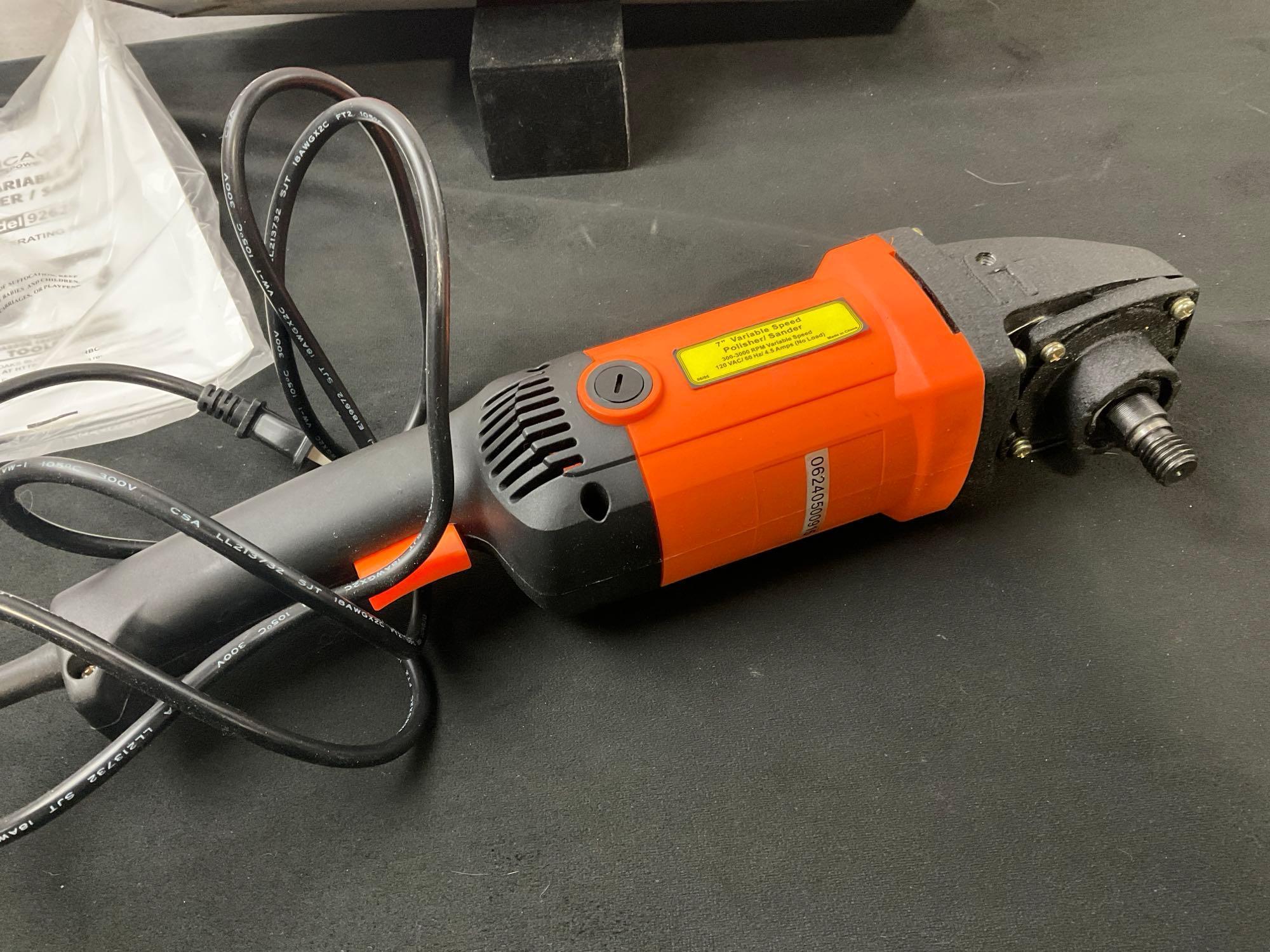 Chicago Electric 7in Variable Speed Polisher/Sander & Air Impact Wrench 3/8 in Drive