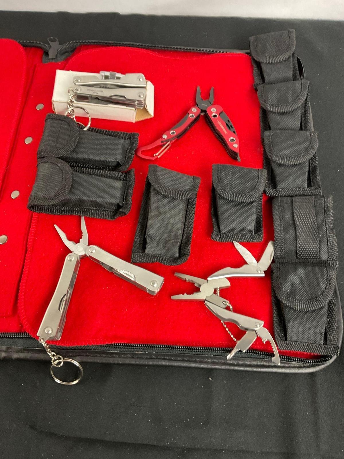 Collection of 11 Stainless steel Multi Tools - See pics