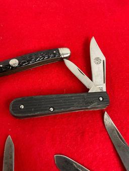 5x Imperial Stainless Steel Folding Pocket Knives - 3 W/ Dual Blades - See pics