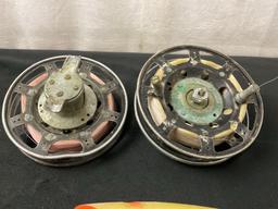 Three Fishing Spools, Berkley 425, Garcia Mitchell 300 & 305, Fishing Lures, Pair of Vintage Reels