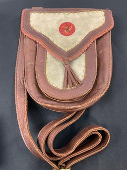 Korean Lacquerware Box w/ MOP inlay, Ansco Super Memar & Leather Bag