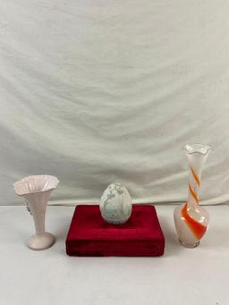 3 pcs Vintage Pastel Decorative Collectible Assortment. LLADRO Ltd Ed 1994 Ceramic Egg. See pics.