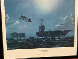 Framed Print titled The Fustest and the Mostest USS Langley & USS Nimitz McDonnell Douglas