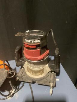 Campbell Hausfeld Air Compressor, Chicago #46525 Belt Sander, Craftsman 1.5 HP Router