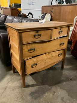 Antique Wooden 4-Drawer Dresser. As Is. See pics.