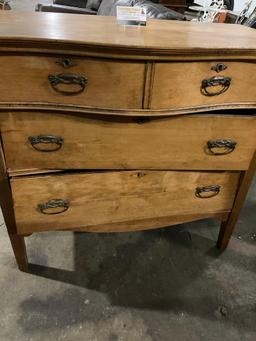 Antique Wooden 4-Drawer Dresser. As Is. See pics.