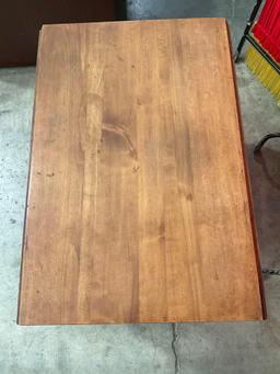 Vintage Wooden Drop Leaf Dining Table w/ Spindle Legs. 22" Wide w/o Leaves, 58" w/ Leaves. See pi...