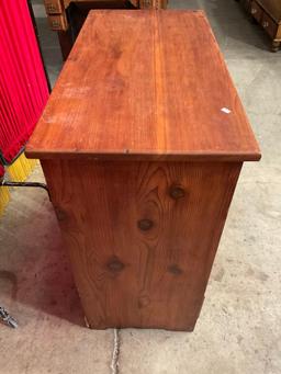 Vintage Wooden Dresser w/ 4 Drawers & Roll Out Writing Surface w/ Letter Compartments. See pics.