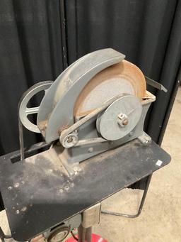 Vintage Disc Sander / Grinder with Westinghouse motor on metal stand - See pics