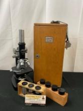 Vintage LaFayette 99-7134WX Microscope in the original case