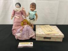 Trio of Vintage/Antique Dolls, 1902 Bisque, Effanbee & Storybook