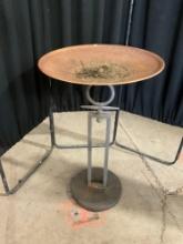 Metal Yard Art/ Bird Bath w/ Nice design - See pics