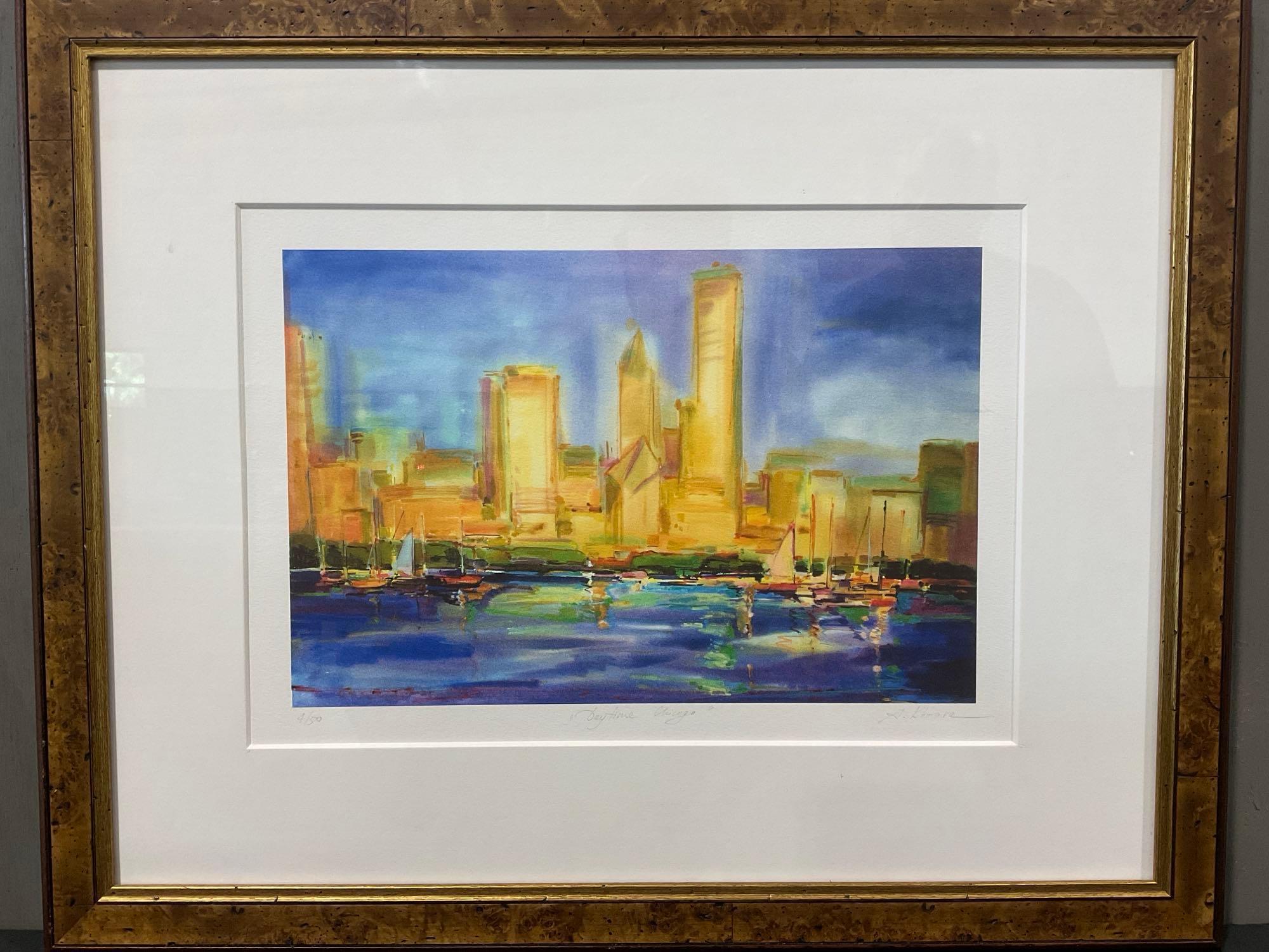 Framed Signed & #d 4/50 titled Daytime Chicago, by Igor Korotash, 26h x 32w inches