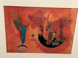 Framed Print of Wassily Kandinsky Picture For and Against, approx 26h x 34w inches
