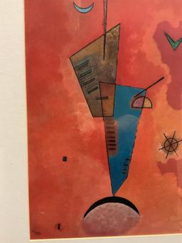 Framed Print of Wassily Kandinsky Picture For and Against, approx 26h x 34w inches