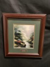 Framed Thomas Kinkade Library Edition Print of Petals of Hope, approx 18h x 16w inches
