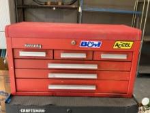 Kennedy 5 Drawer Machinists Tool Cabinet Top Style 266-236084, 15 x 26.5 x 12.5 in, w/tools incl