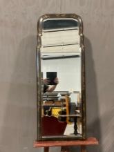 Antique Williamsburg Restoration Mirror, Featuring Queen Anne Looking Glass w/ Embossed Frame
