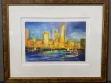 Framed Signed & #d 4/50 titled Daytime Chicago, by Igor Korotash, 26h x 32w inches