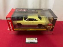 American Muscle 1969 Plymouth Road Runner Model Car, in sealed box, approx 11 inches, 1:18 Scale
