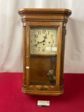Howard Miller Wall Time Strike Chime Clock, model 613-108 w/ 341-020 movement, 24h x 14.5w x 7d i...