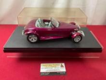 1997 Plymouth Concept Convertible Model Car, in display case, approx 9 inches, 1:18 Scale