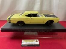 American Muscle ERTL 1969 Dodge Coronet Super Bee Model Car, in display case, 11 inches, 1:18 Scale