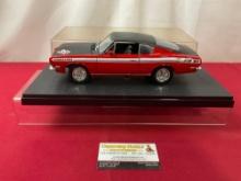 ERTL 1969 Plymouth Barracuda Model Car, in display case, approx 11 inches, 1:18 Scale
